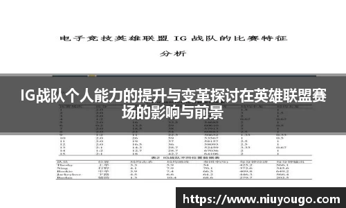 IG战队个人能力的提升与变革探讨在英雄联盟赛场的影响与前景